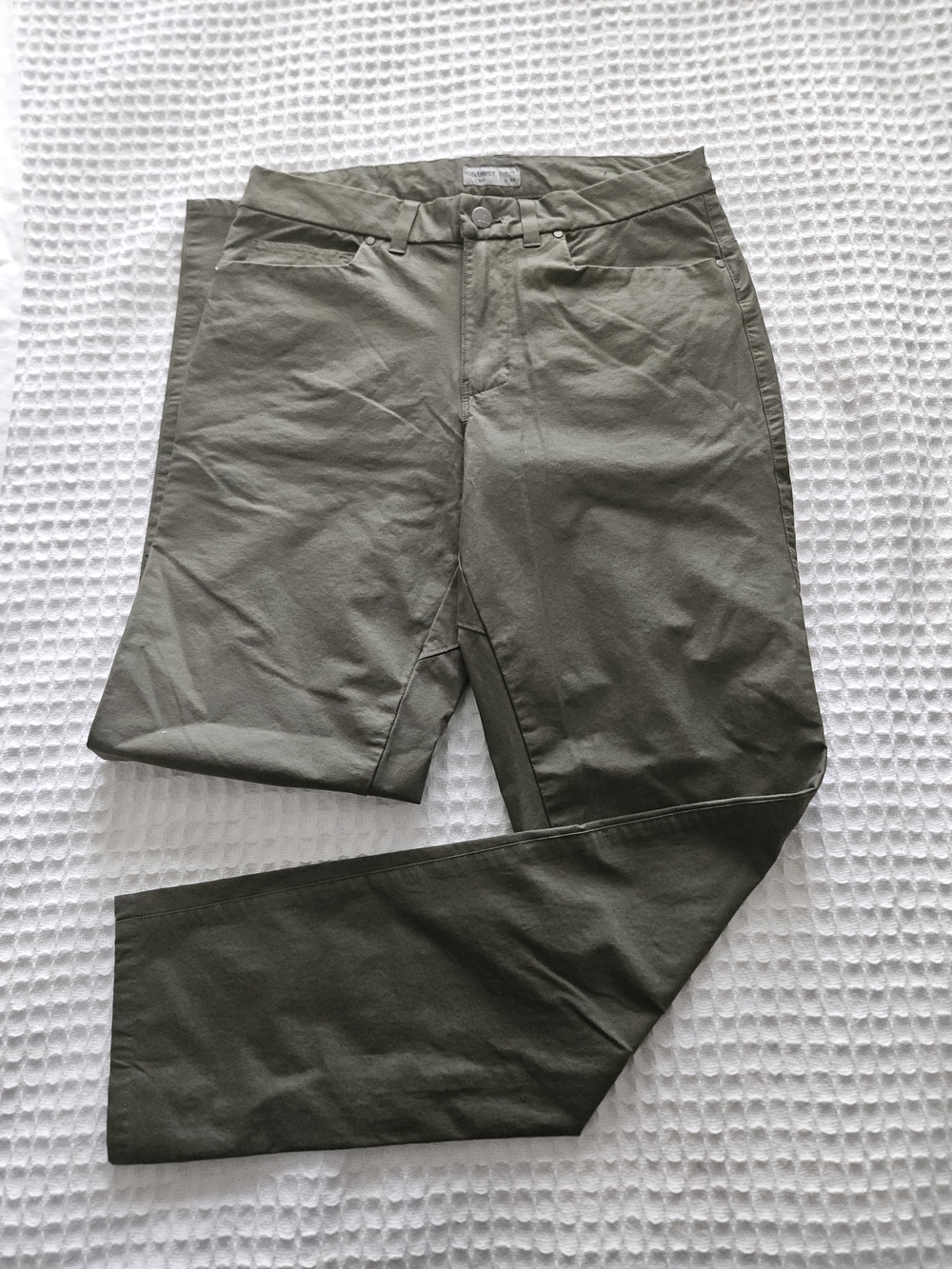 VRST Men's Green Slim Fit Casual Pants L Slash Pockets 30X32.